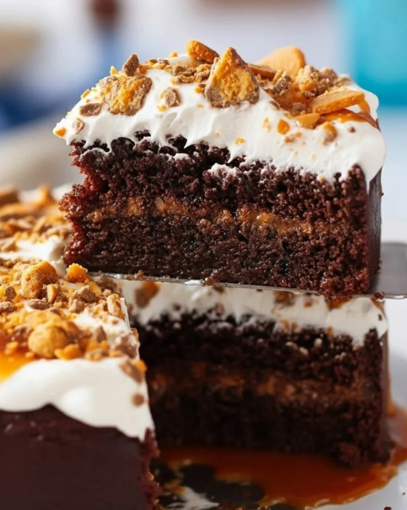 Butterfinger Poke Cake 4