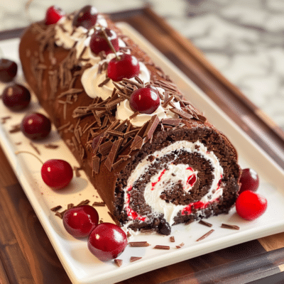 Black Forest Cake Roll