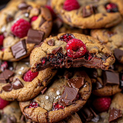 Raspberry Chocolate Chunk Cookies