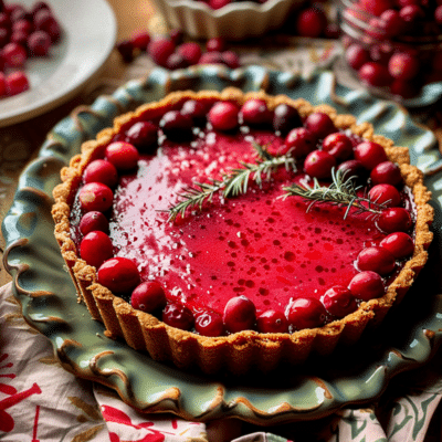 Cranberry Curd Tart