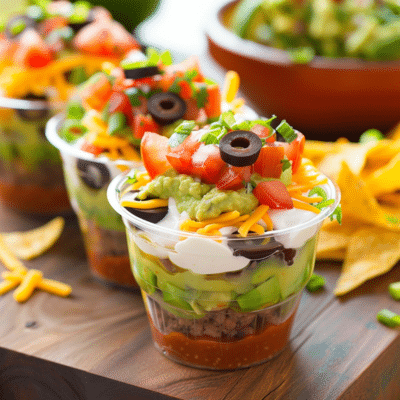 Individual Seven Layer Dip Cups