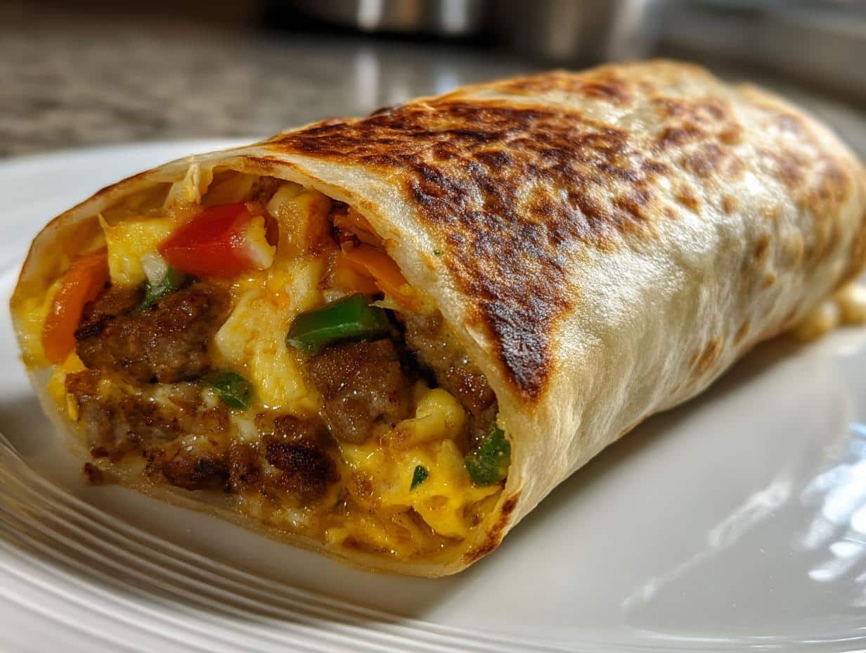 Air Fryer Breakfast Burritos