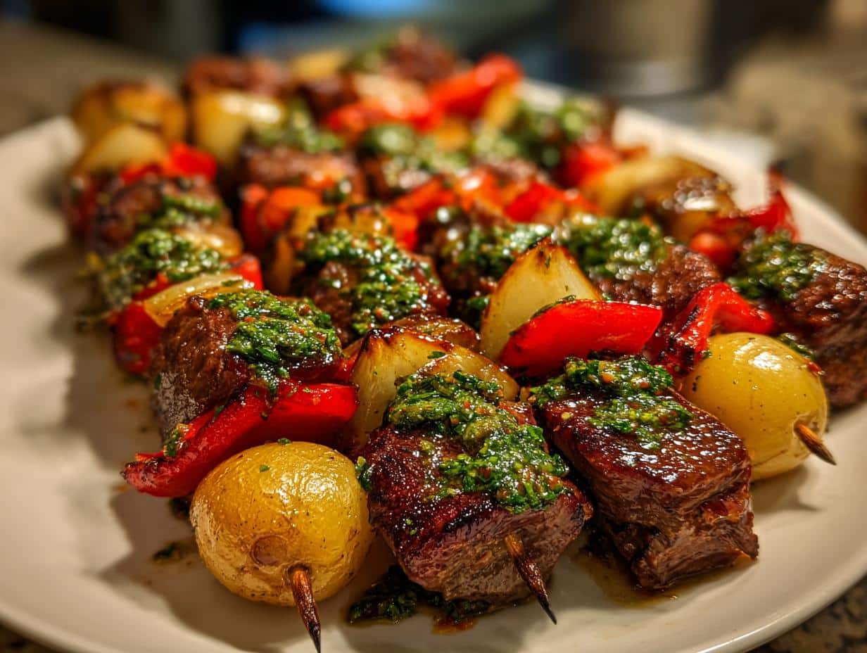 Grilled Chimichurri Steak Kabobs