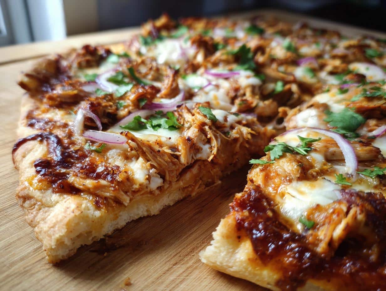 Homemade BBQ Chicken Pizza