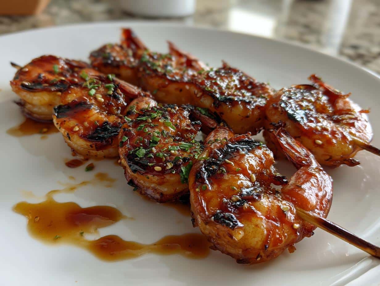 Honey Sriracha Grilled Shrimp