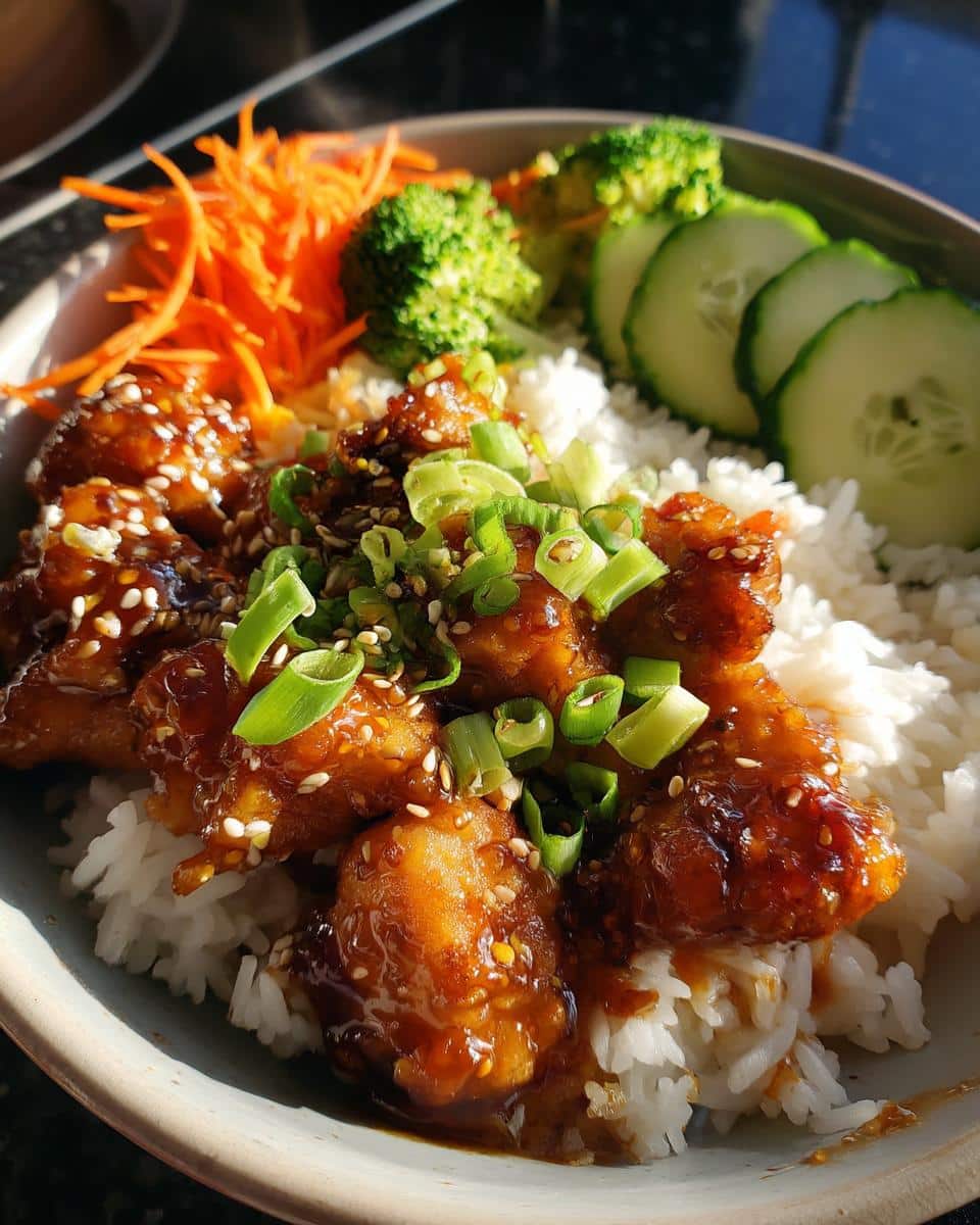 Sticky Chicken Rice Bowls - detail 2