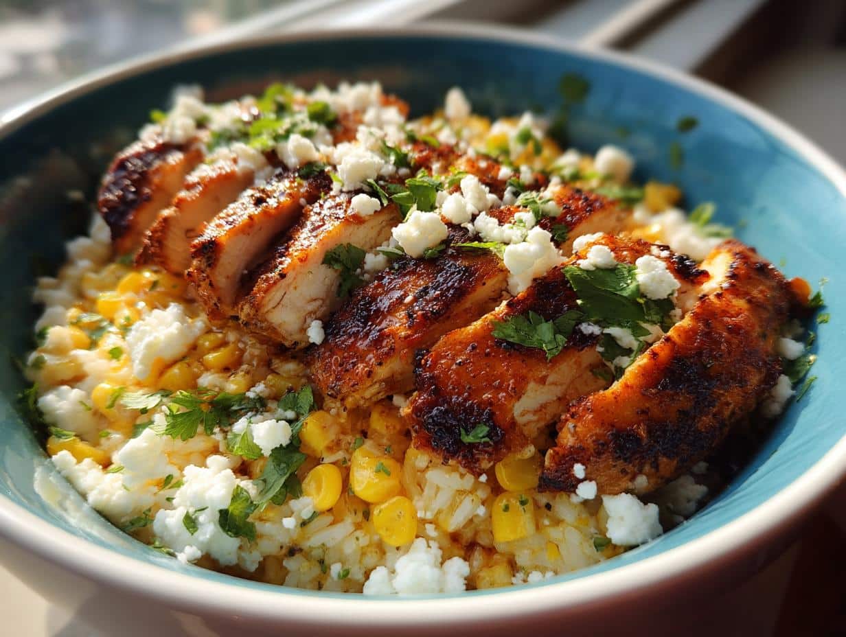 45-Minute Street Corn Chicken Rice Bowl That’s Irresistible