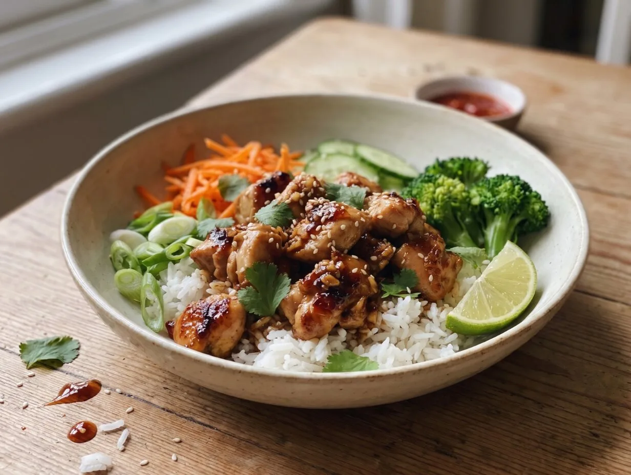 Sticky Chicken Rice Bowls