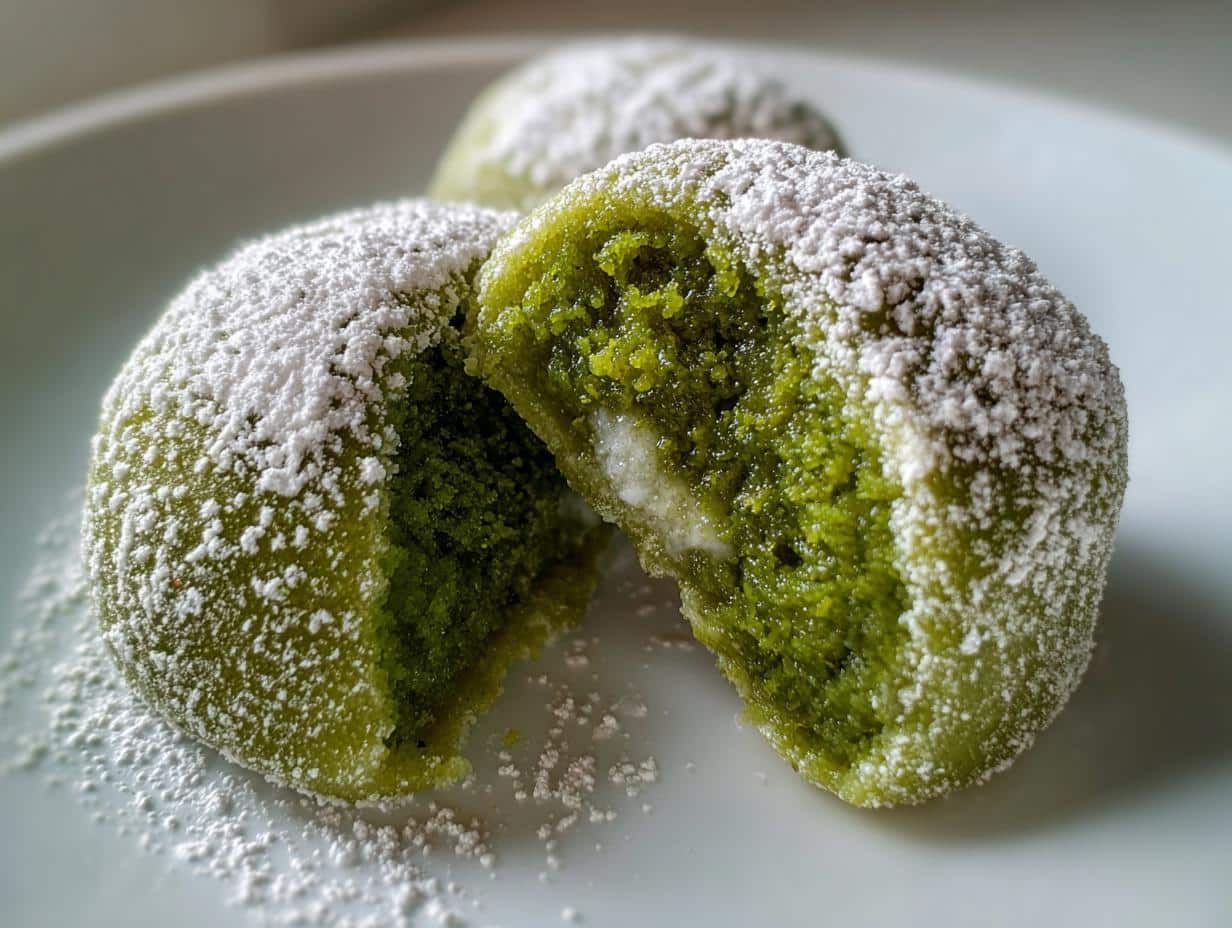 Chewy Matcha Mochi Bites