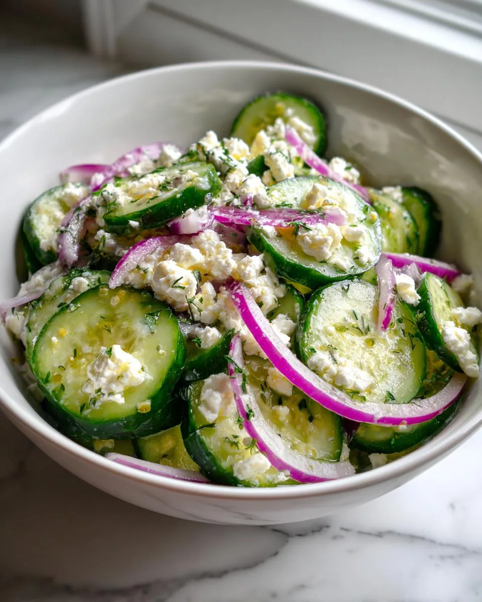 Cucumber feta salad - detail 2