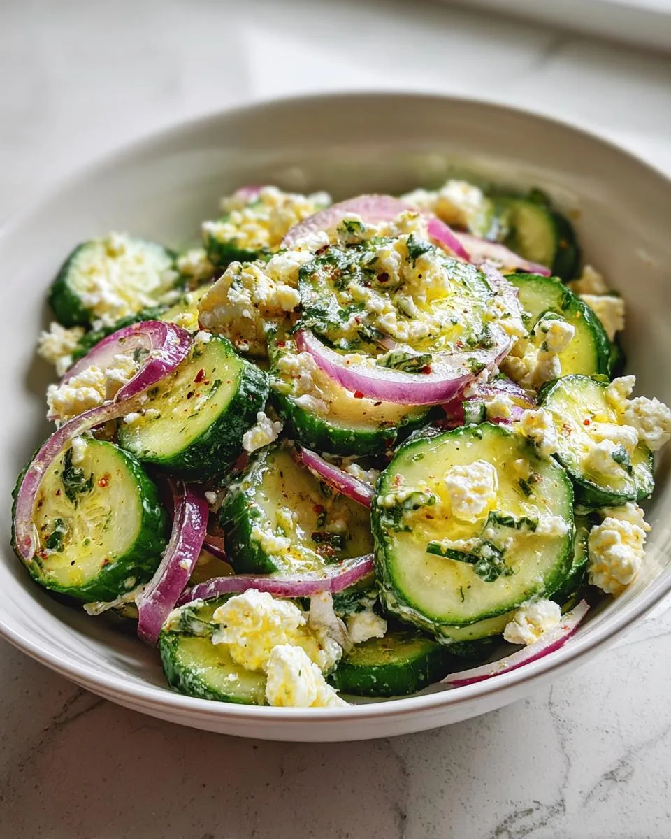 Cucumber feta salad - detail 3