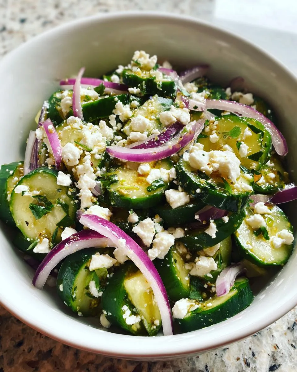 Cucumber feta salad - detail 4