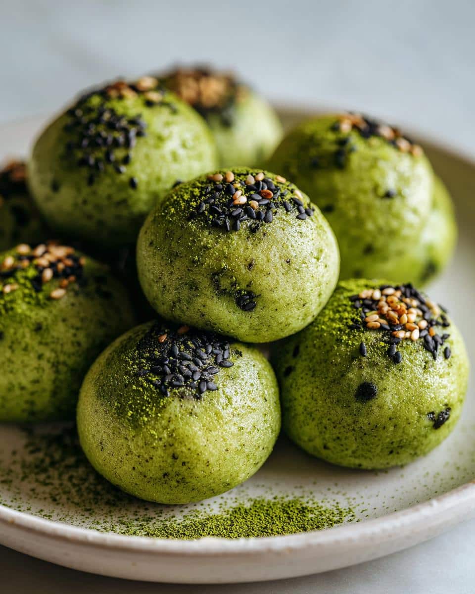 Korean Matcha Mochi Bread - detail 1