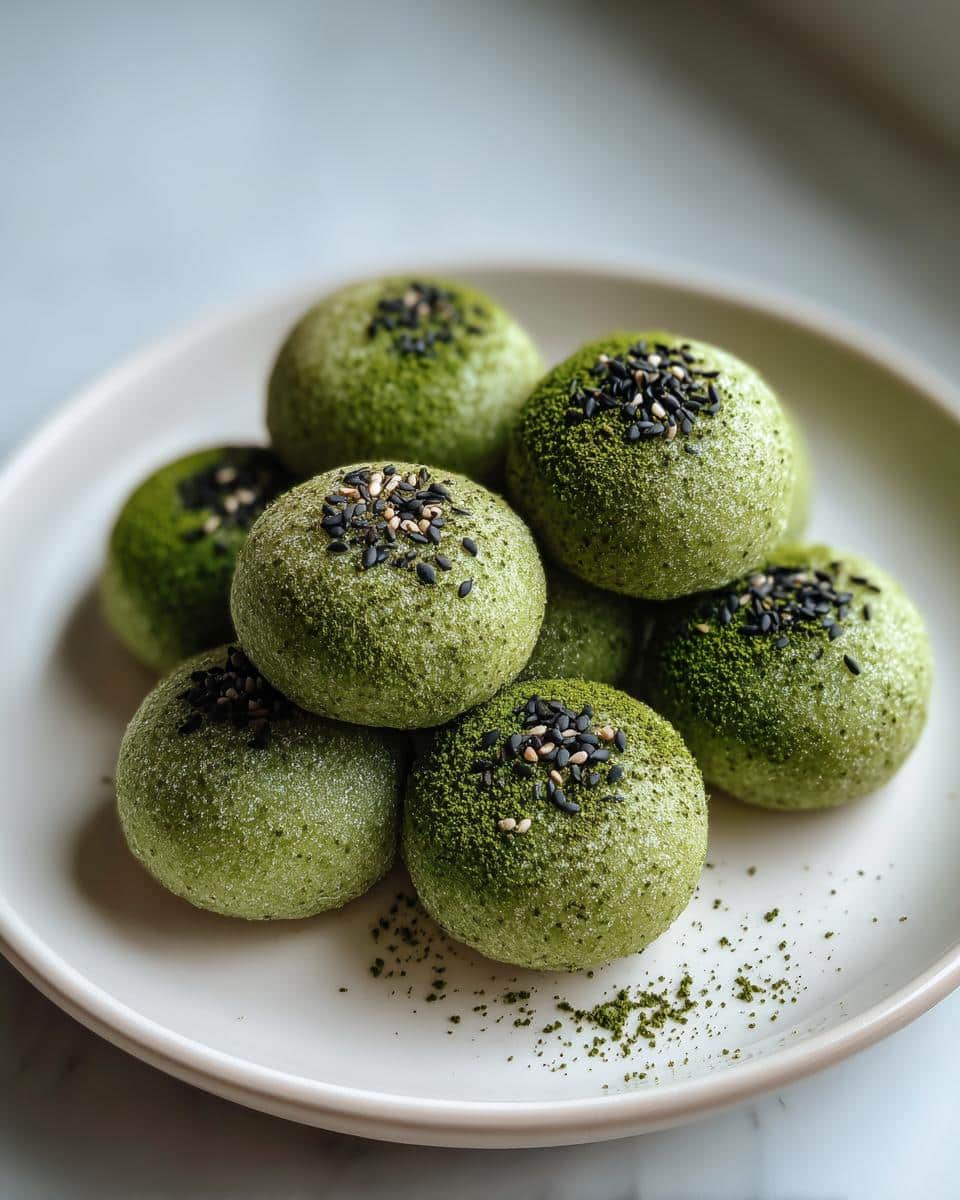 Korean Matcha Mochi Bread - detail 2