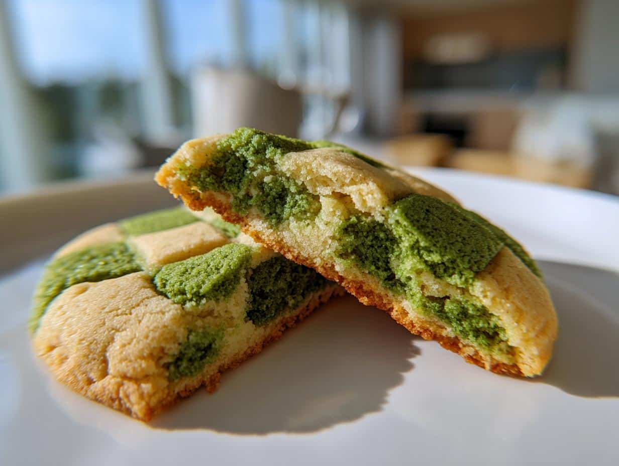 Matcha Checkerboard Cookies