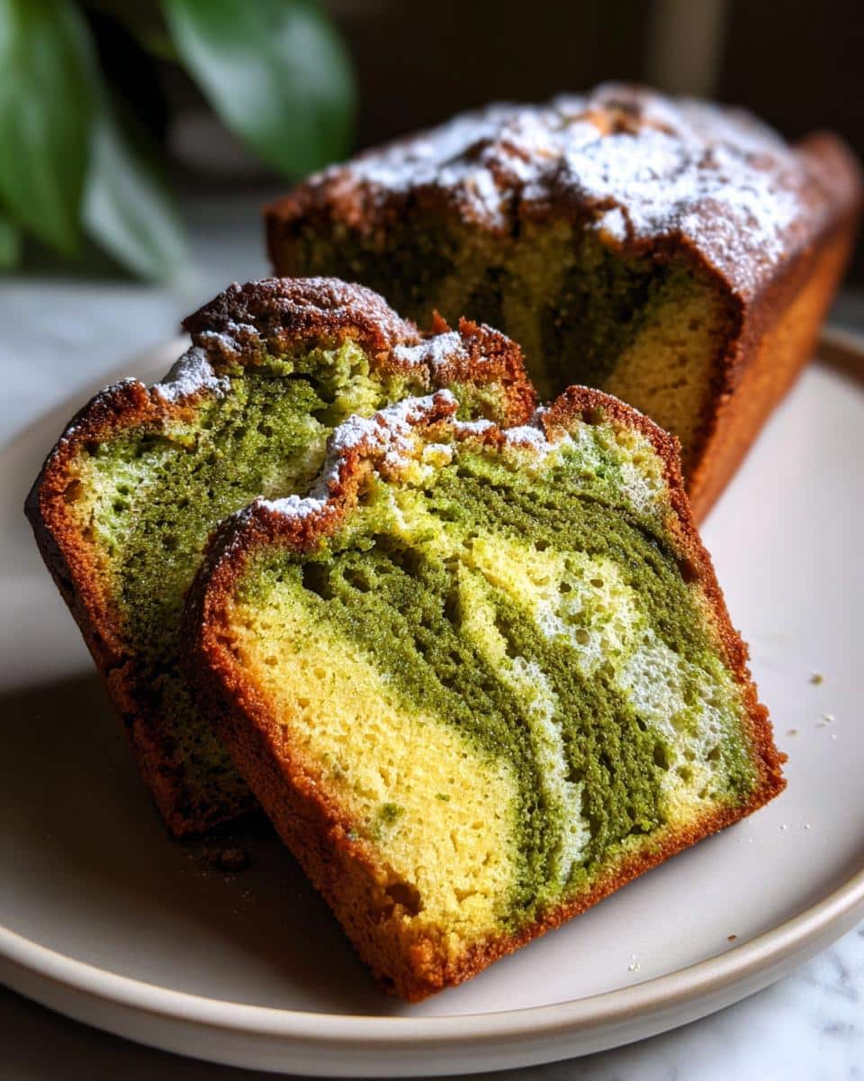 Matcha Marble Pound Cake - detail 1