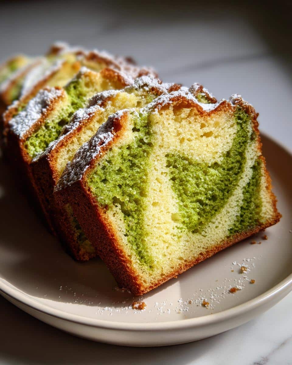 Matcha Marble Pound Cake - detail 2