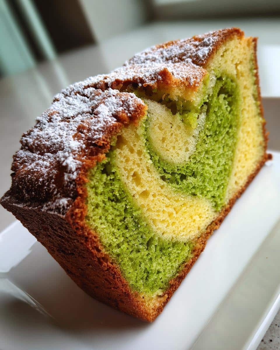 Matcha Marble Pound Cake - detail 3