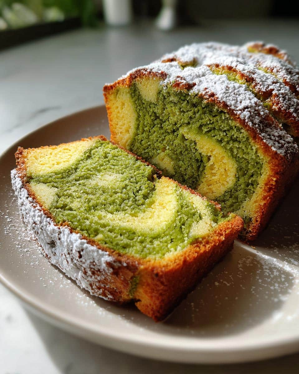 Matcha Marble Pound Cake - detail 4