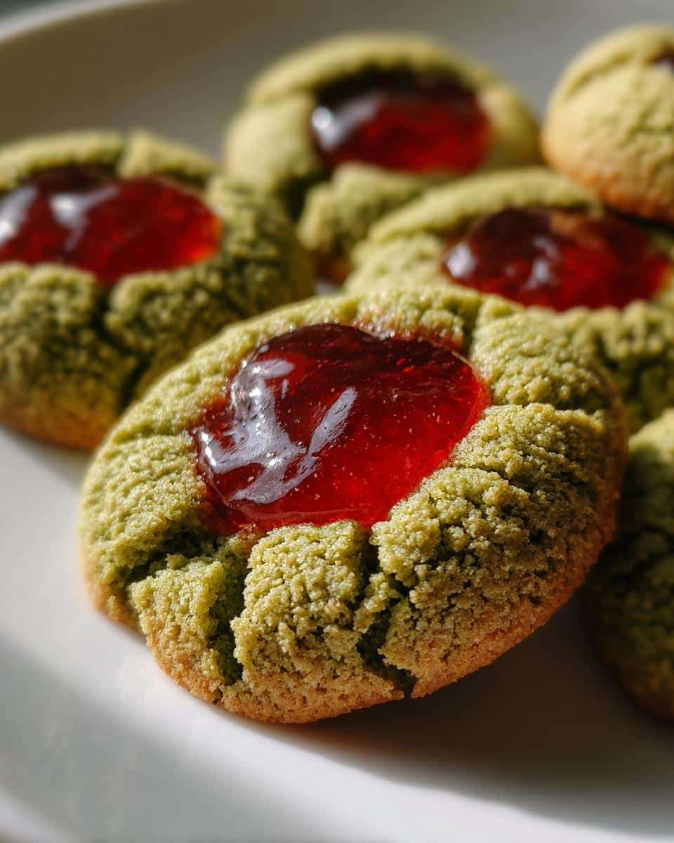 Matcha Thumbprint Cookies - detail 2