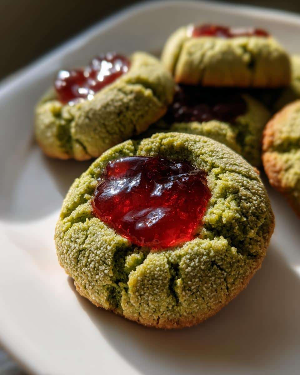 Matcha Thumbprint Cookies - detail 4