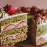 Matcha Strawberry Cake