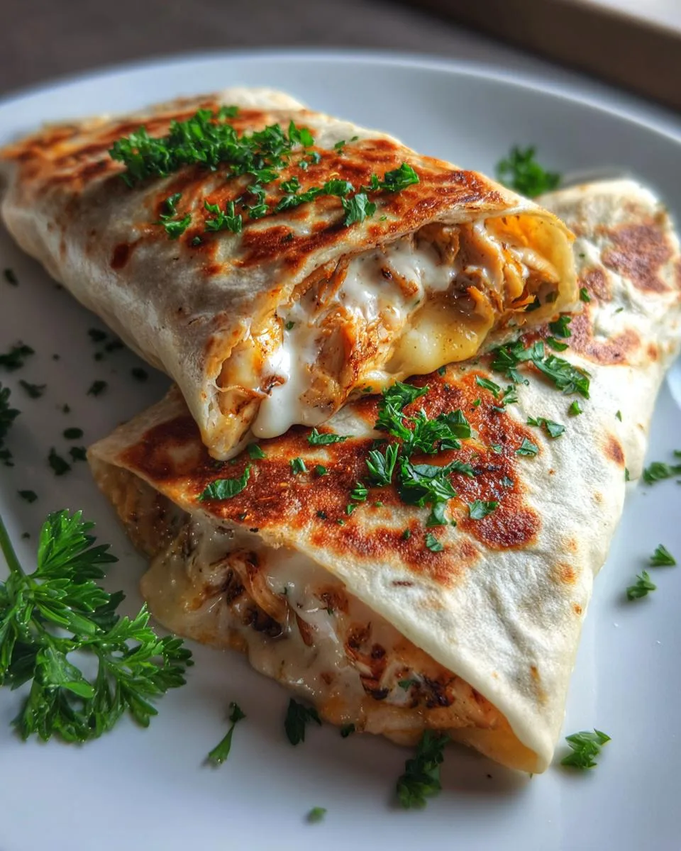 Cheesy Garlic Chicken Wraps - detail 1