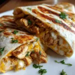 Cheesy Garlic Chicken Wraps