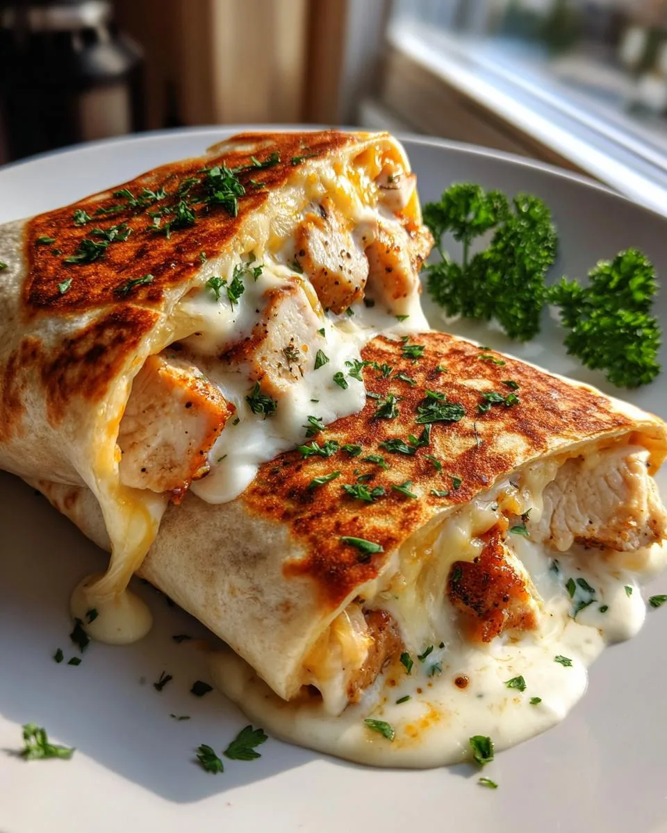 Cheesy Garlic Chicken Wraps - detail 2