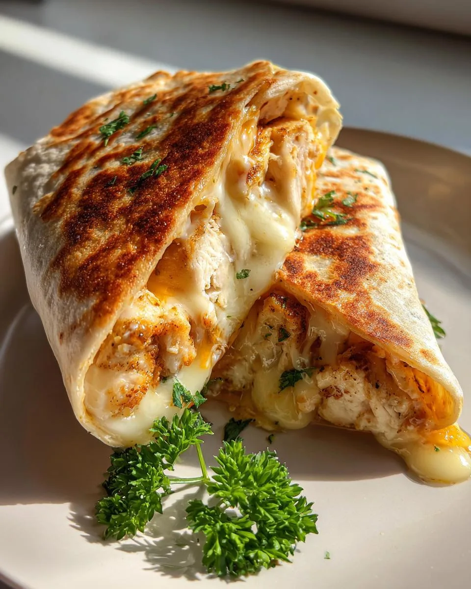 Cheesy Garlic Chicken Wraps - detail 3