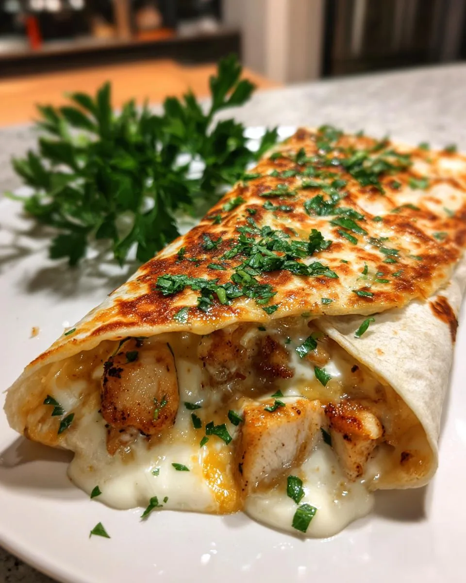 Cheesy Garlic Chicken Wraps - detail 4