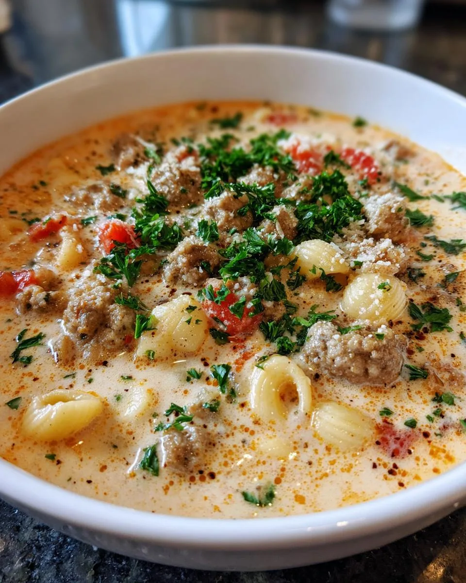 Creamy Parmesan Italian Sausage Soup - detail 2