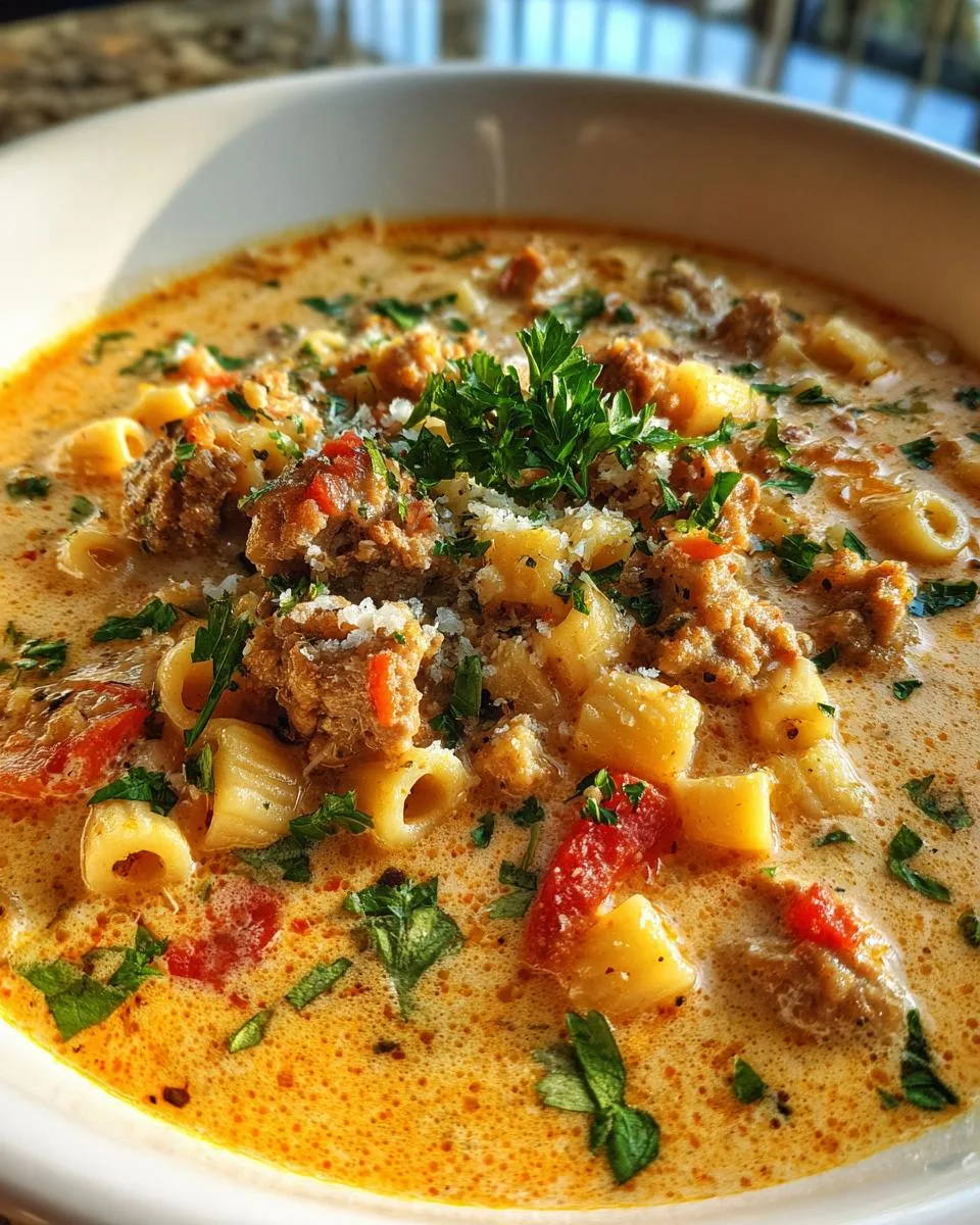 Creamy Parmesan Italian Sausage Soup - detail 3