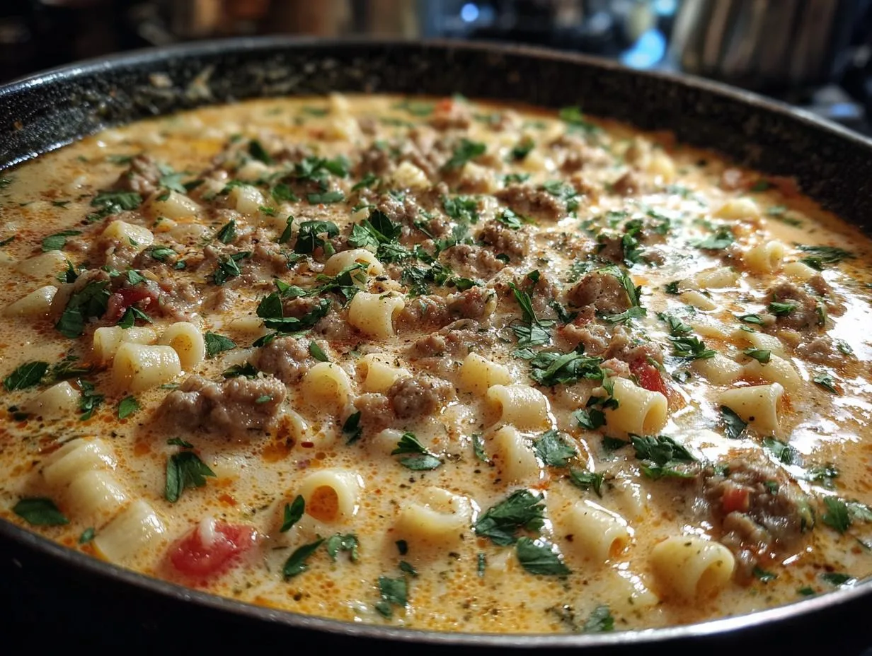 Creamy Parmesan Italian Sausage Soup