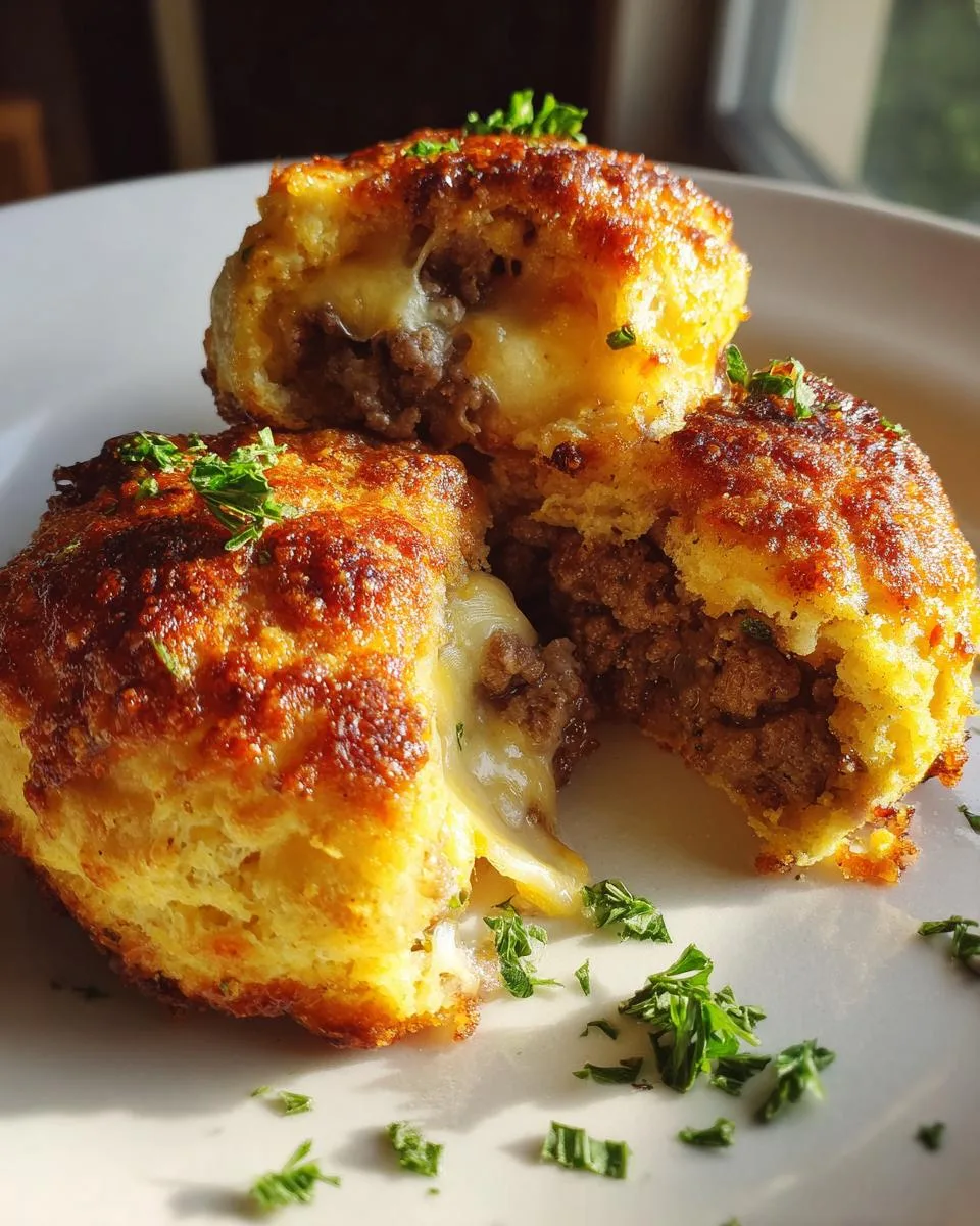 Garlic Parmesan Cheeseburger Bombs - detail 1