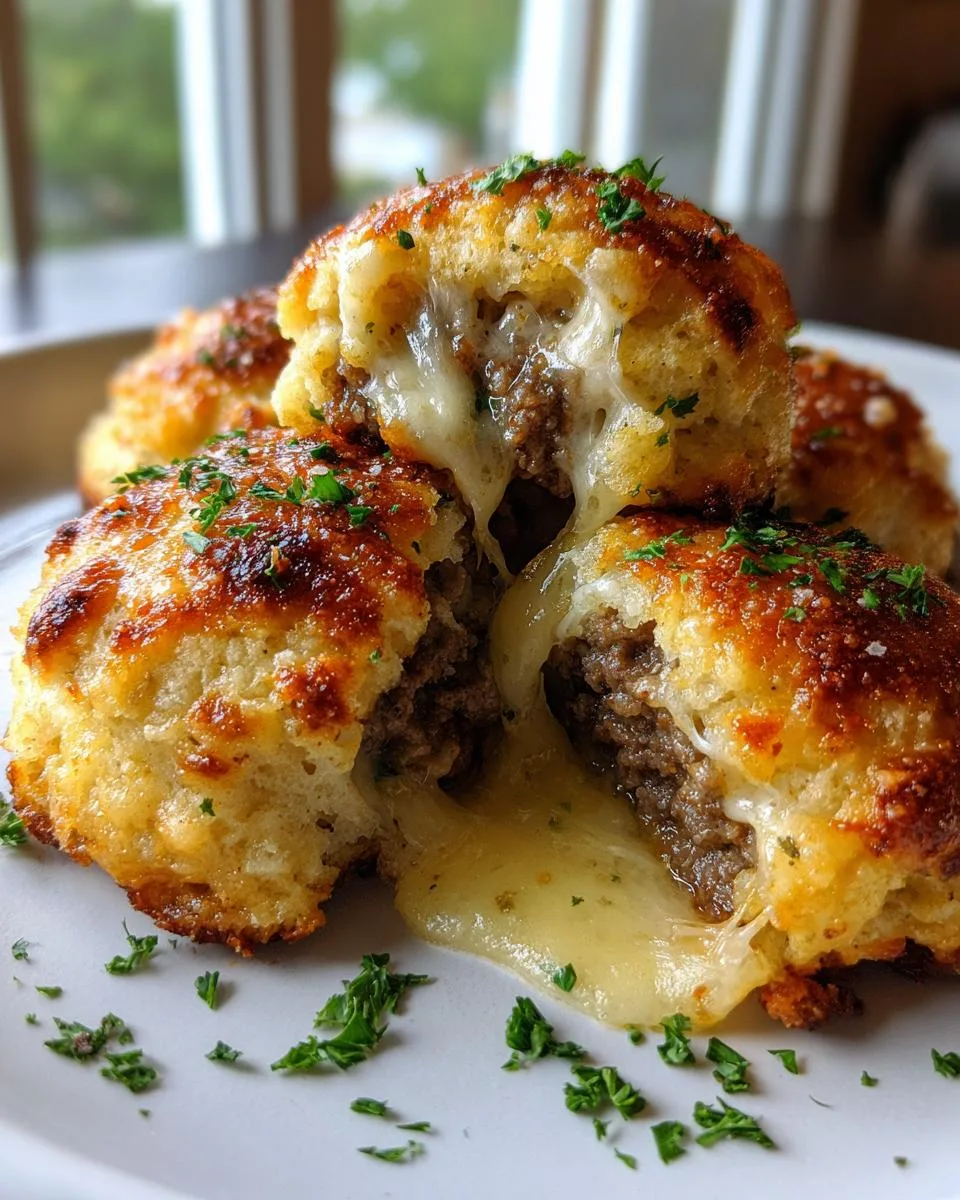 Garlic Parmesan Cheeseburger Bombs - detail 2