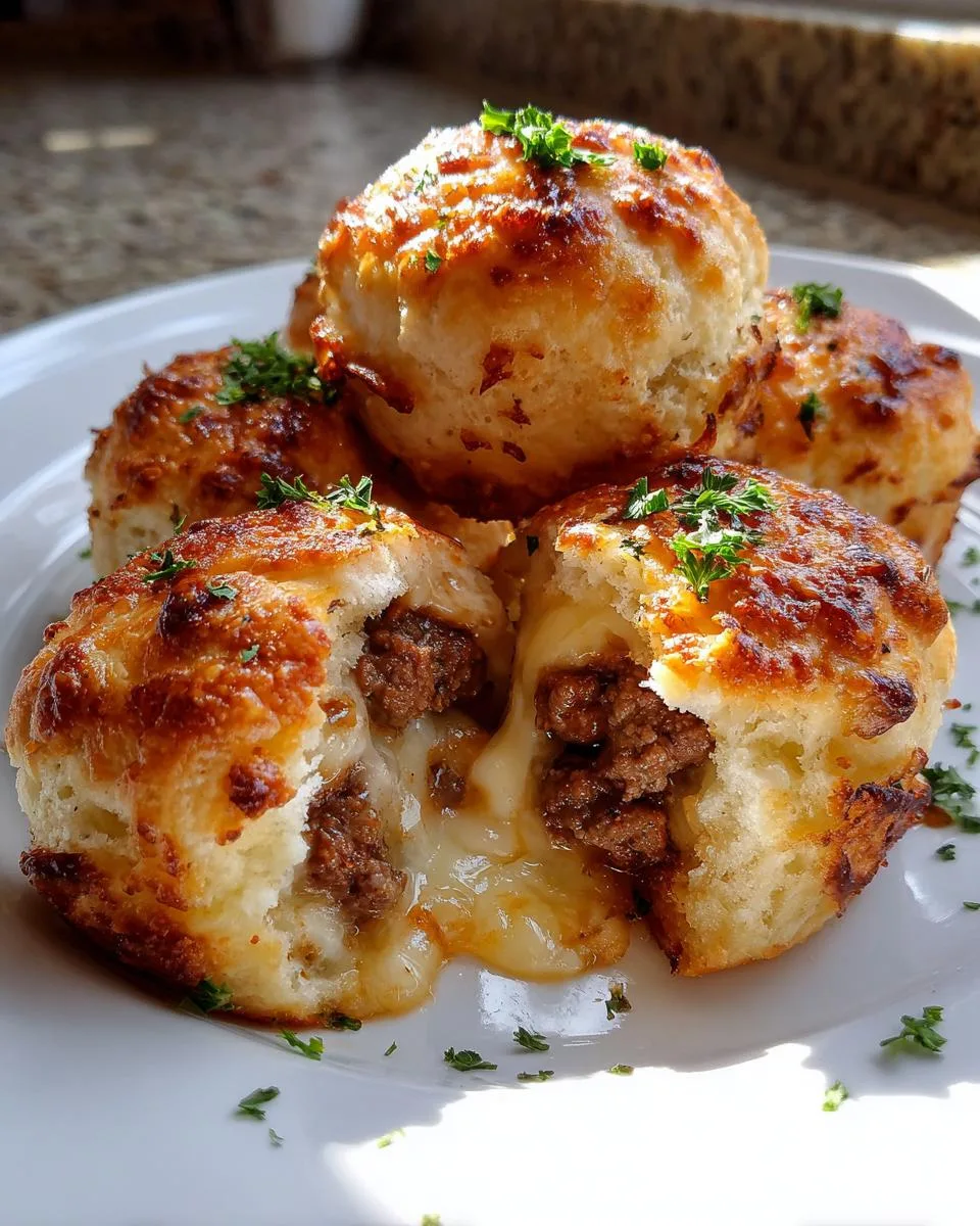 Garlic Parmesan Cheeseburger Bombs - detail 3