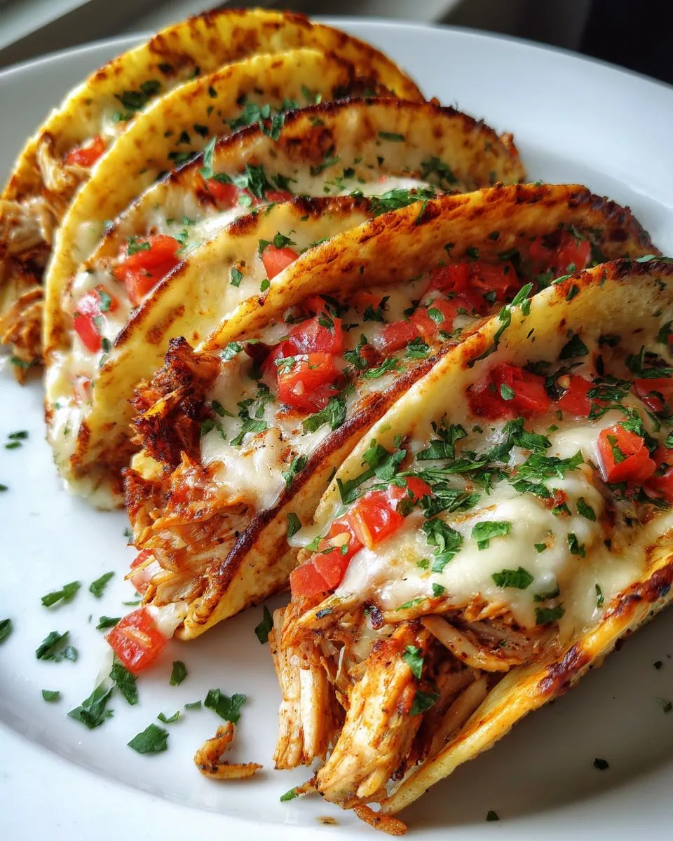 baked chicken tacos with flour tortillas - detail 2