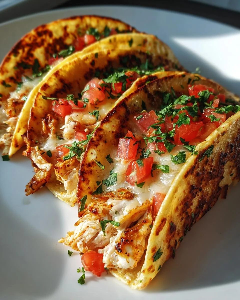 baked chicken tacos with flour tortillas - detail 3