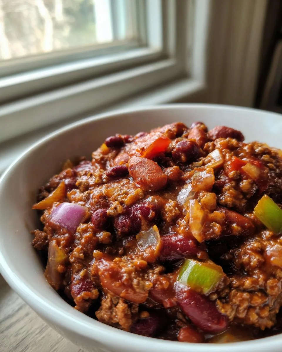 bbq baked beans with ground beef - detail 1