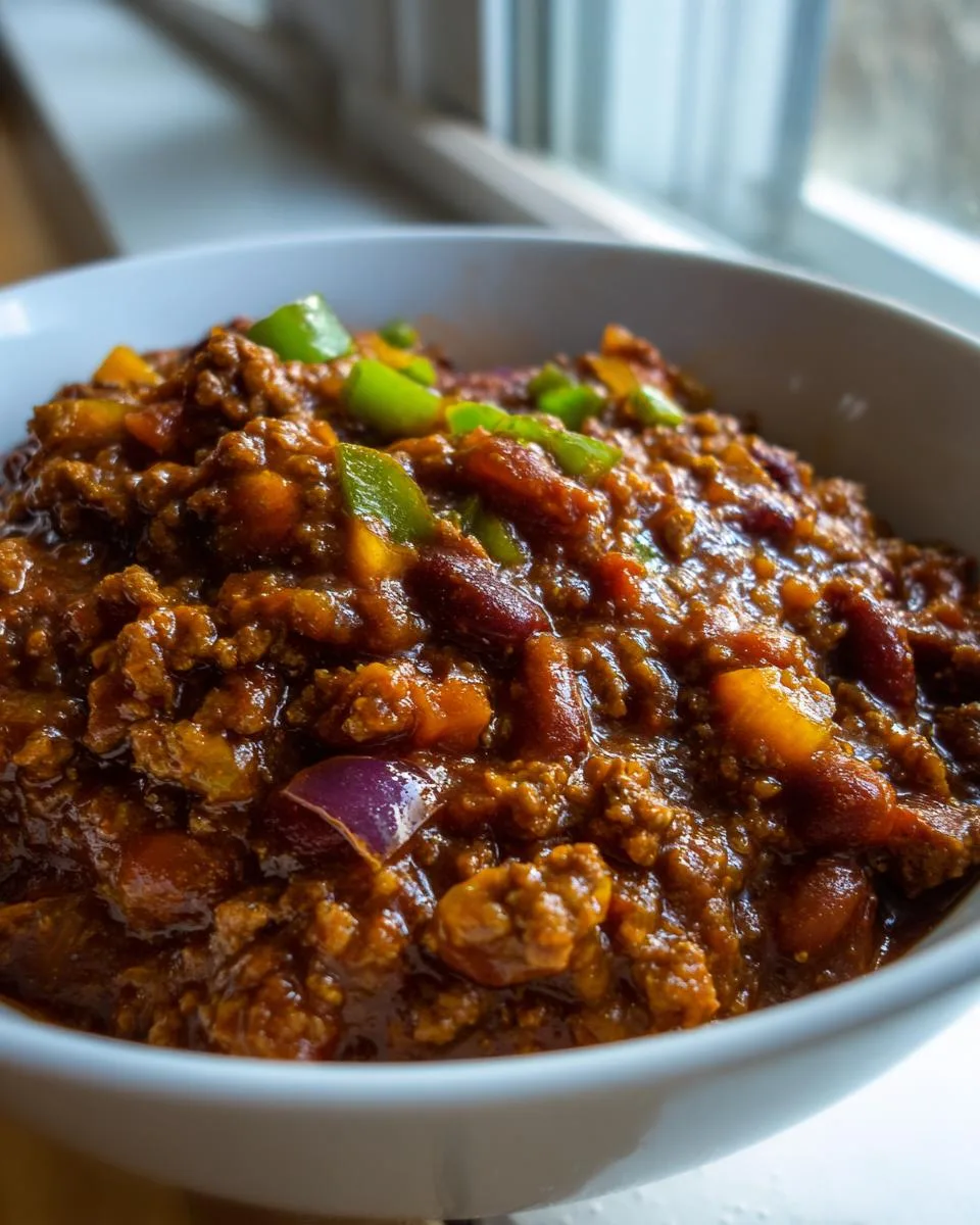bbq baked beans with ground beef - detail 2