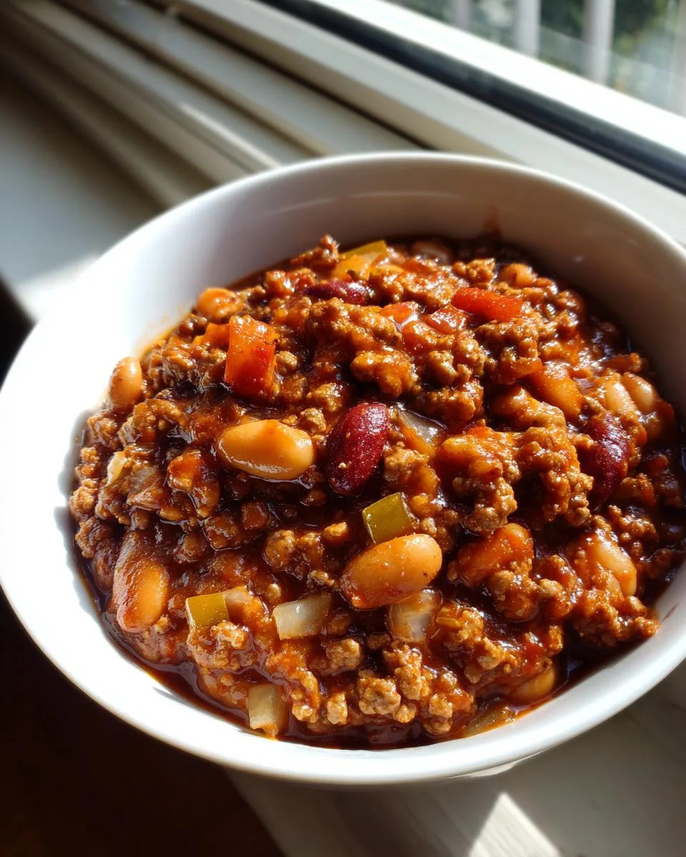 bbq baked beans with ground beef - detail 4