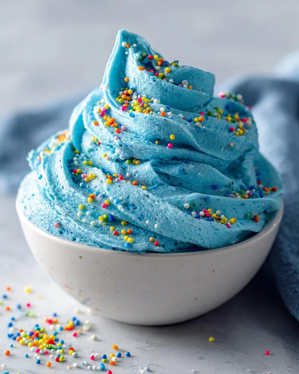 blue funfetti frosting - detail 1