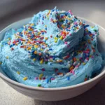 blue funfetti frosting