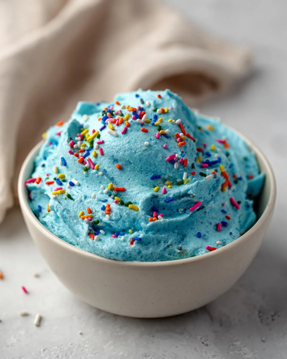 blue funfetti frosting - detail 2