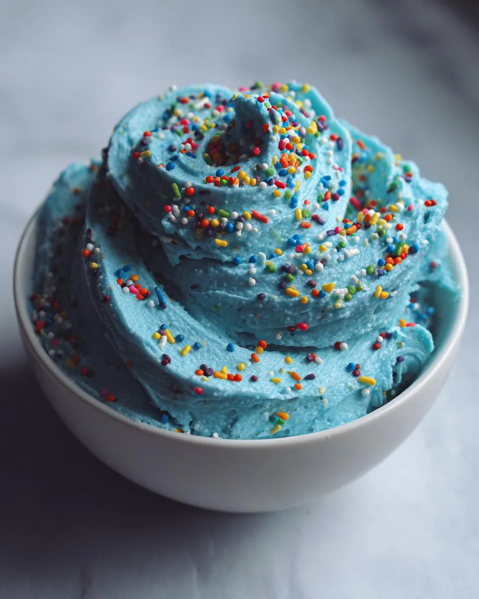 blue funfetti frosting - detail 3