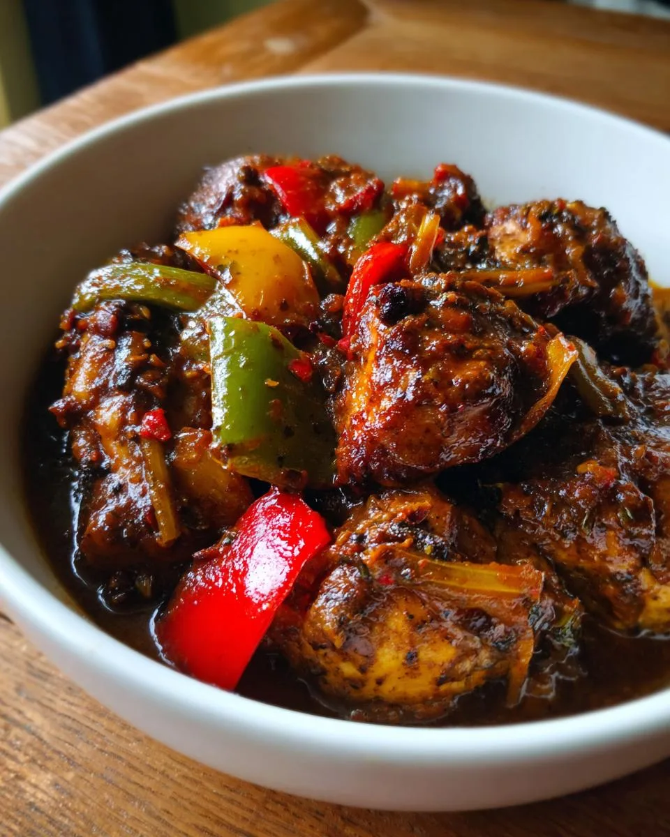 brown stew chicken trinidad - detail 1