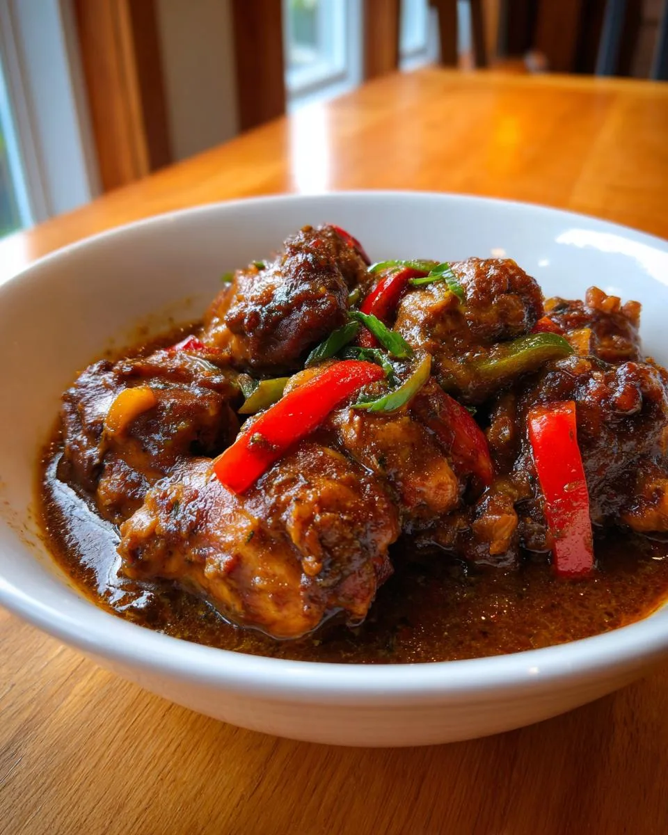 brown stew chicken trinidad - detail 2