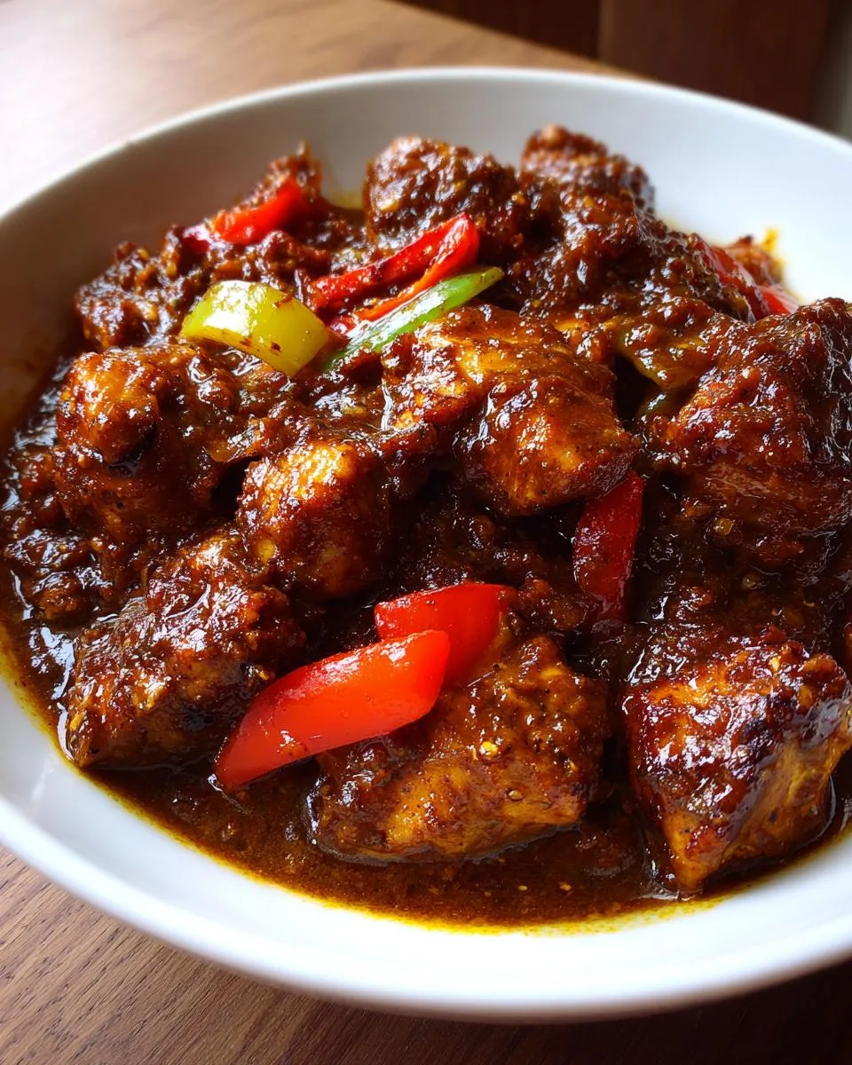 brown stew chicken trinidad - detail 4