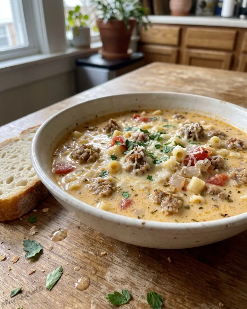 Creamy Parmesan Italian Sausage Soup 1